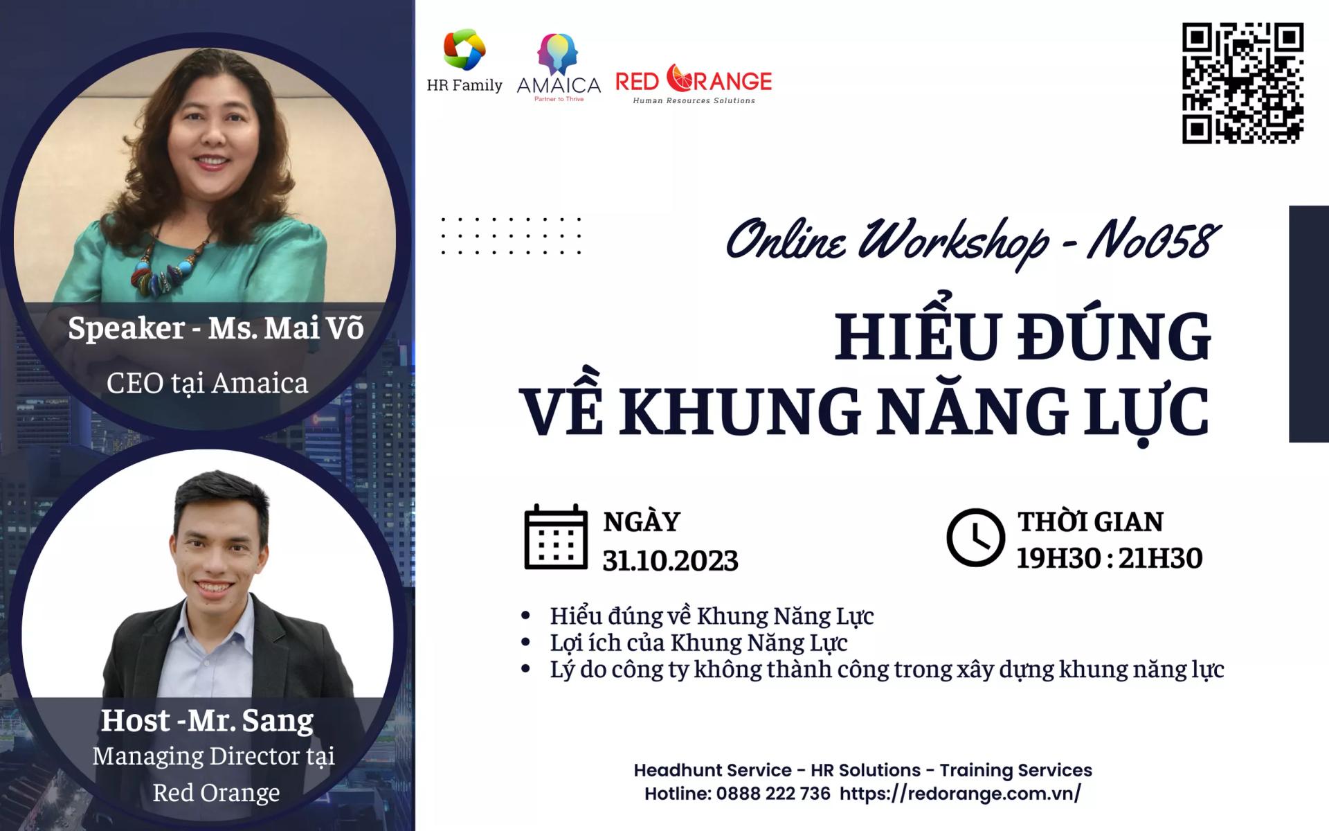 ONLINE WORKSHOP - HIỂU ĐÚNG VỀ KHUNG NĂNG LỰC COMPETENCY FRAMEWORK - 31/10