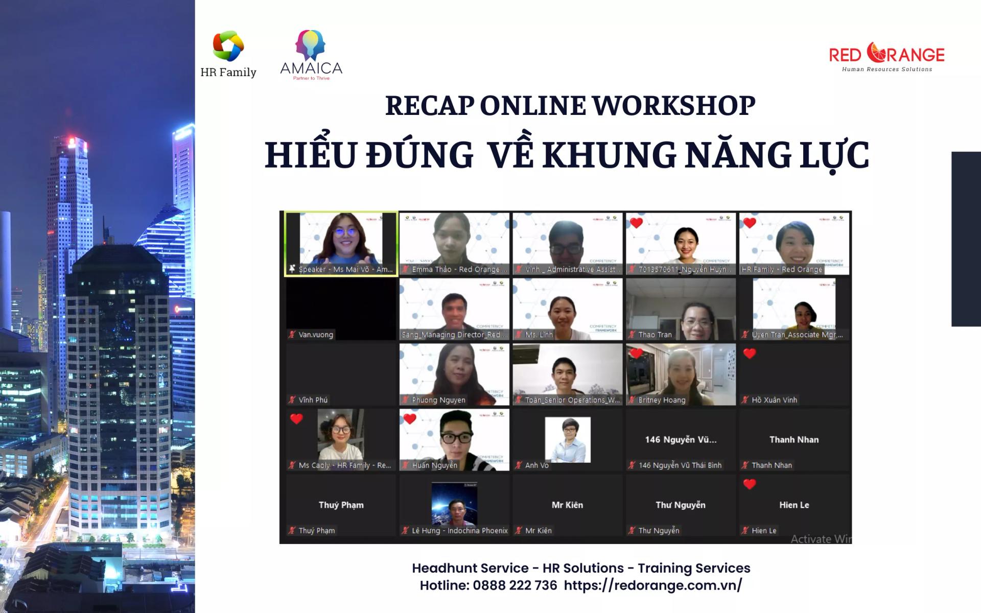 RECAP ONLINE WORKSHOP: HIỂU ĐÚNG VỀ KHUNG NĂNG LỰC - COMPETENCY FRAMEWORK