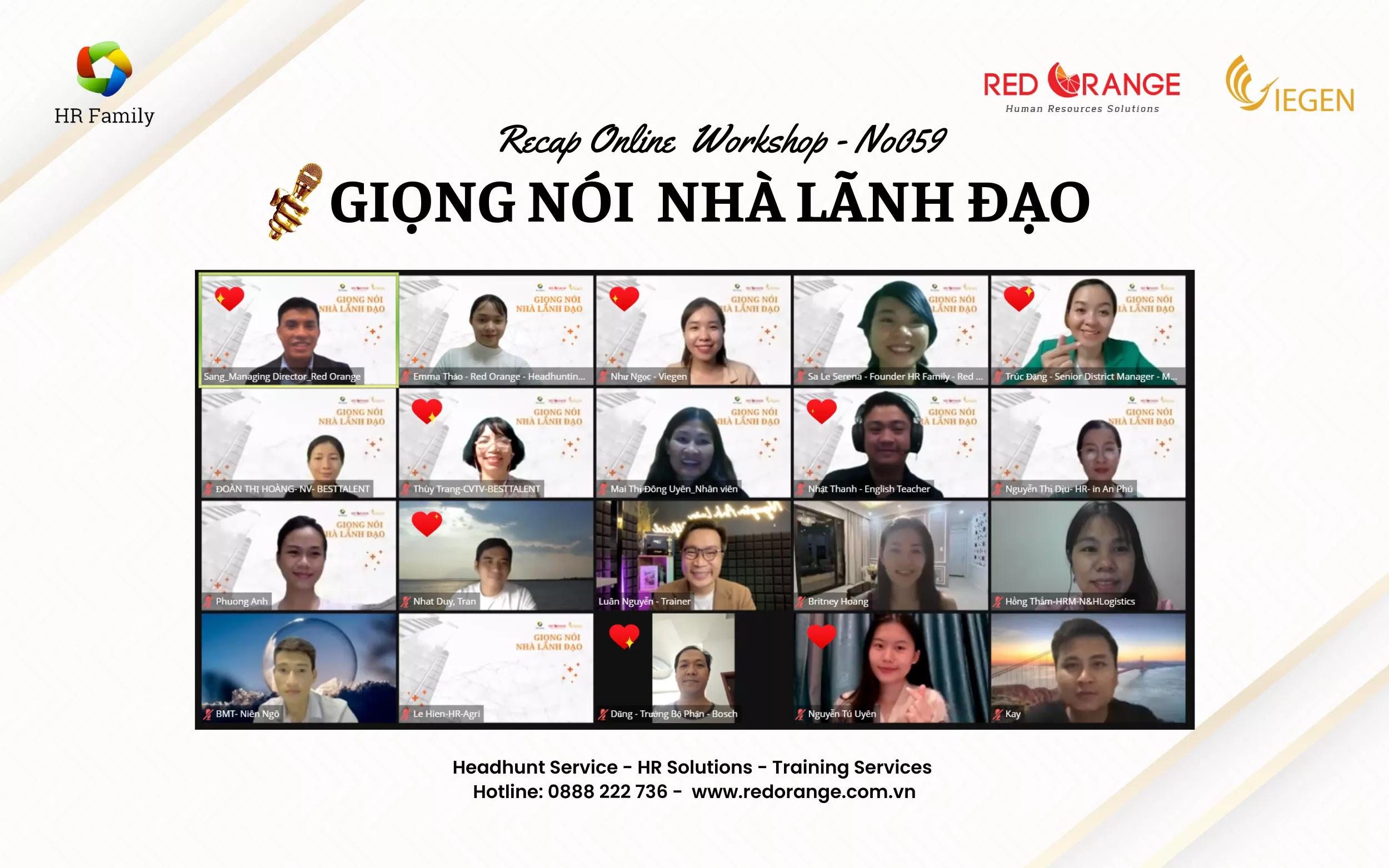 RECAP ONLINE WORKSHOP: GIỌNG NÓI NHÀ LÃNH ĐẠO -28/11