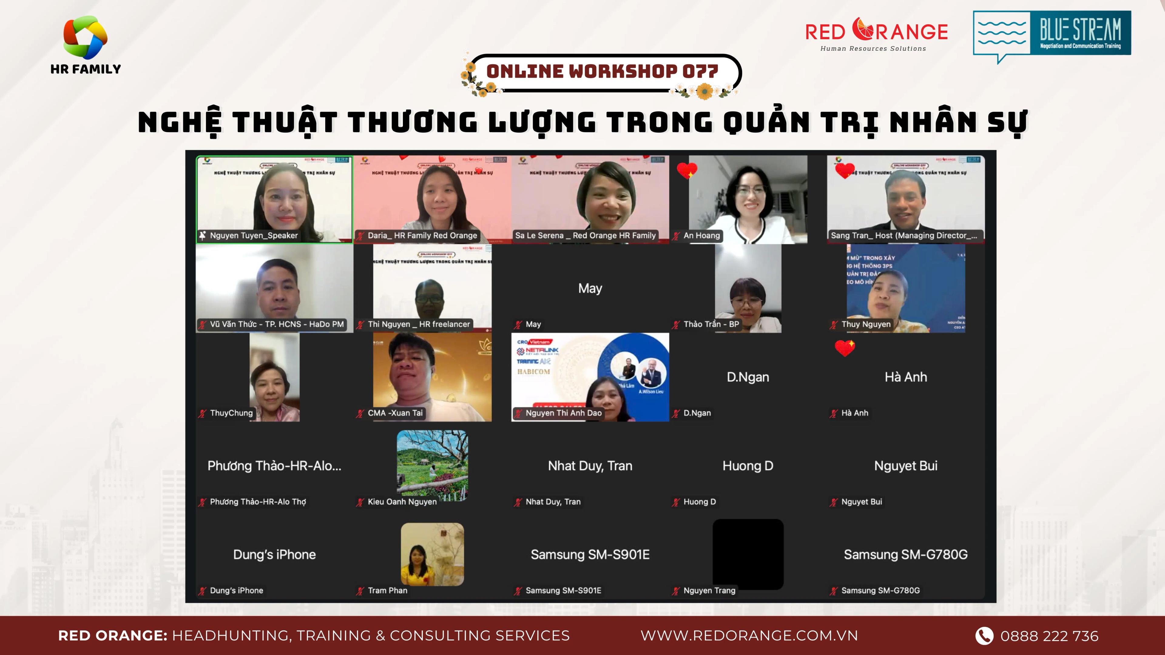 RECAP ONLINE WORKSHOP - SỐ 077: NGHỆ THUẬT THƯƠNG LƯỢNG TRONG QUẢN TRỊ NHÂN SỰ - 18/02