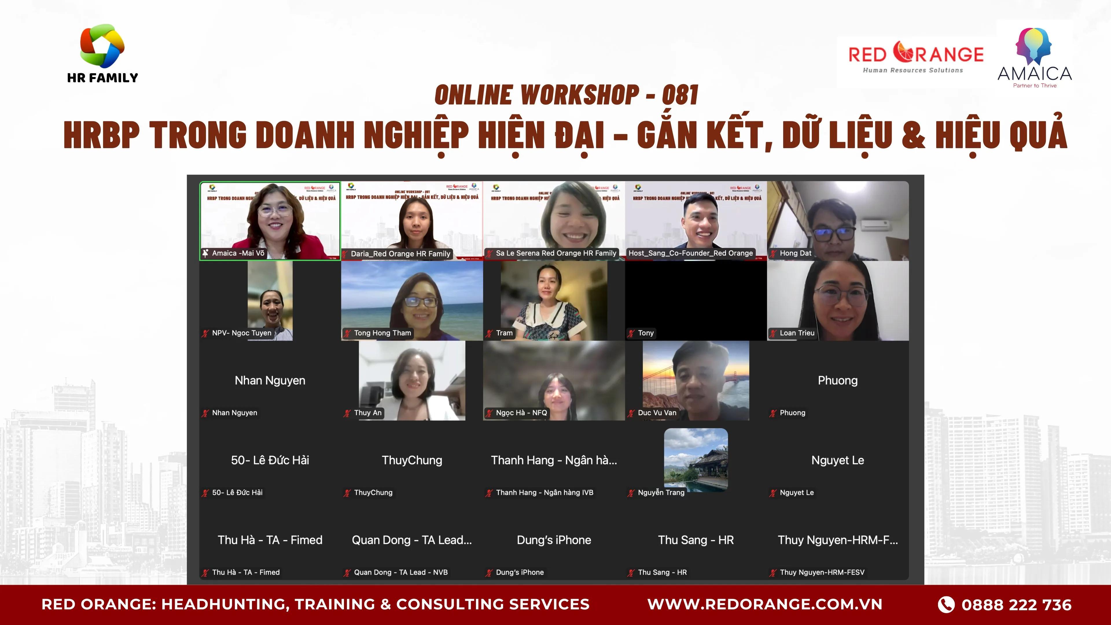 RECAP ONLINE WORKSHOP - SỐ 081: HRBP TRONG DOANH NGHIỆP HIỆN ĐẠI – GẮN KẾT, DỮ LIỆU & HIỆU QUẢ 24/06/2025)