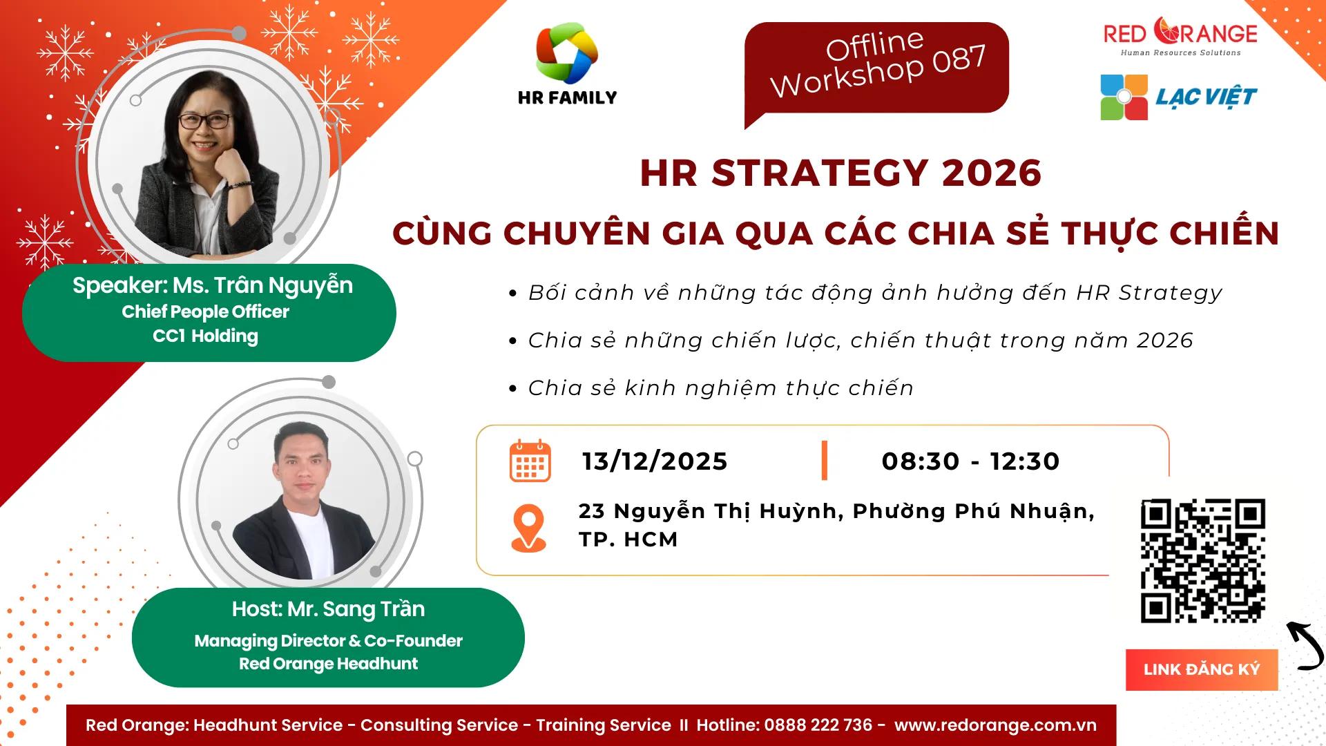 💥💥OFFLINE WORKSHOP 087: HR STRATEGY & BEST PRACTICES 2026