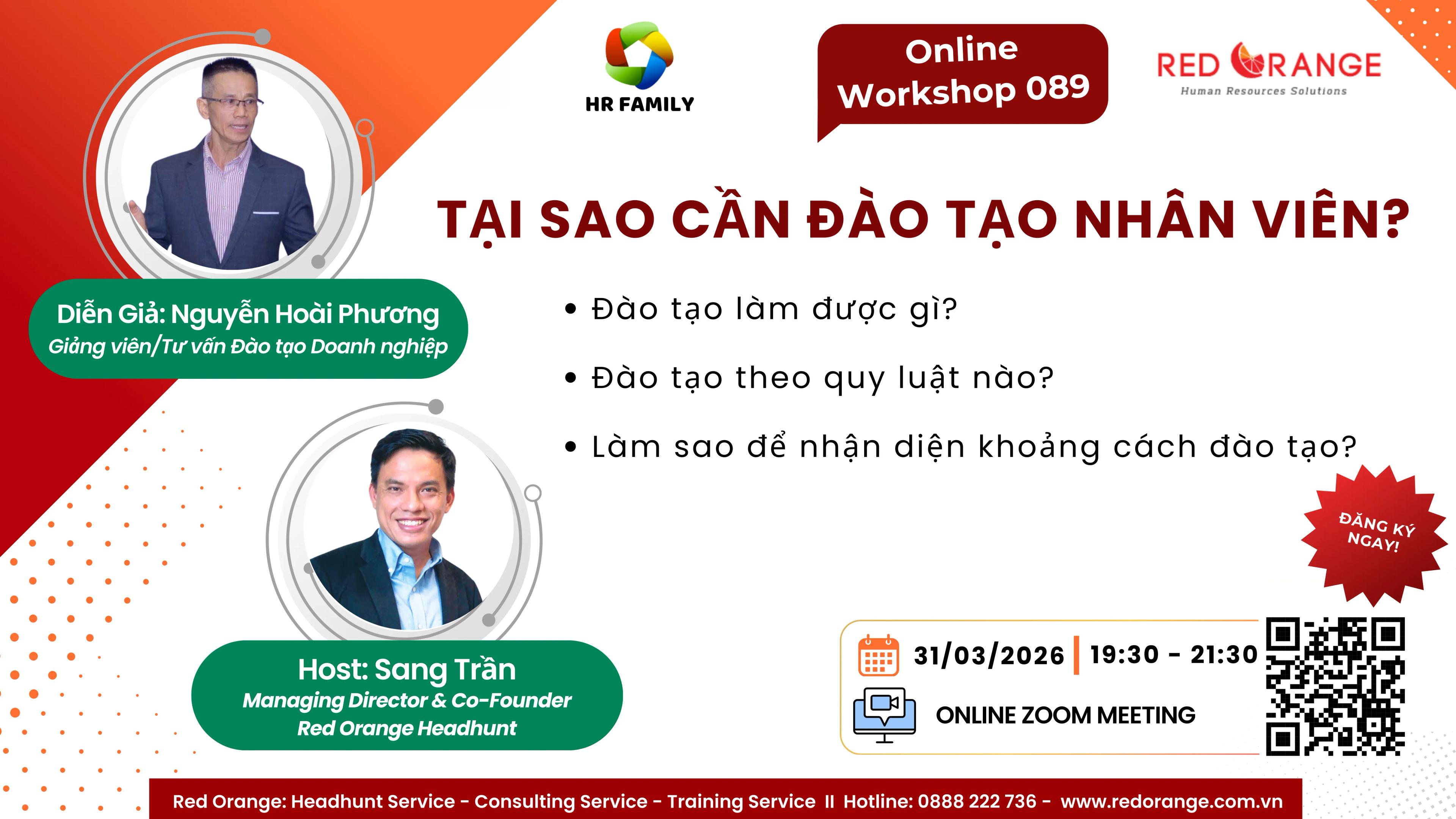 🚀 ONLINE WORKSHOP SỐ 089: TẠI SAO CẦN ĐÀO TẠO NHÂN VIÊN? 31/03/2026