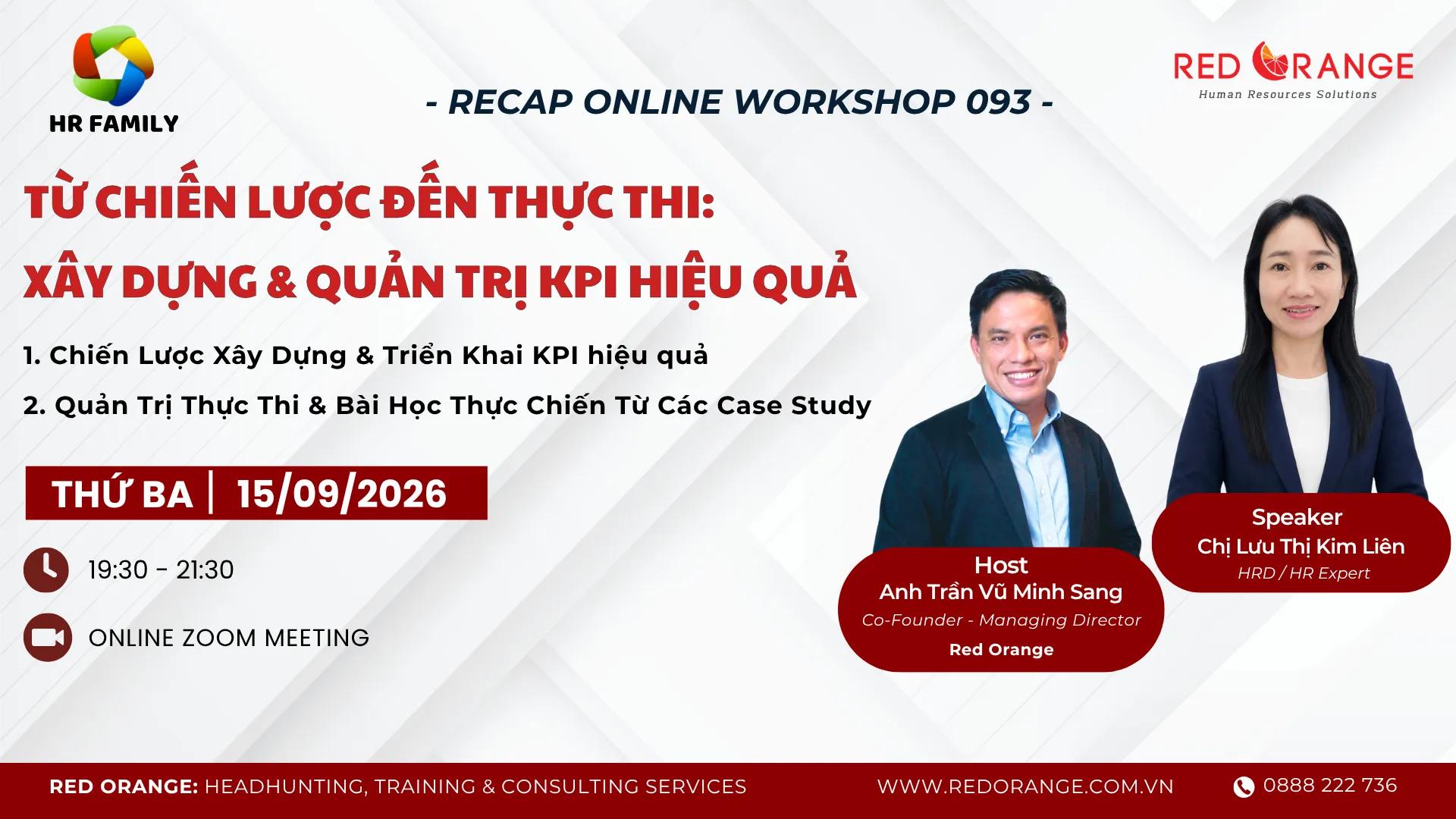 🌟 RECAP WORKSHOP ONLINE – 🎯 TỪ CHIẾN LƯỢC ĐẾN THỰC THI: XÂY DỰNG & QUẢN TRỊ KPI HIỆU QUẢ