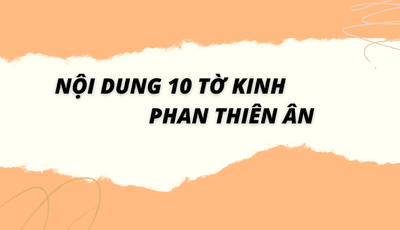 Nội dung 10 tờ kinh Phan Thiên Ân