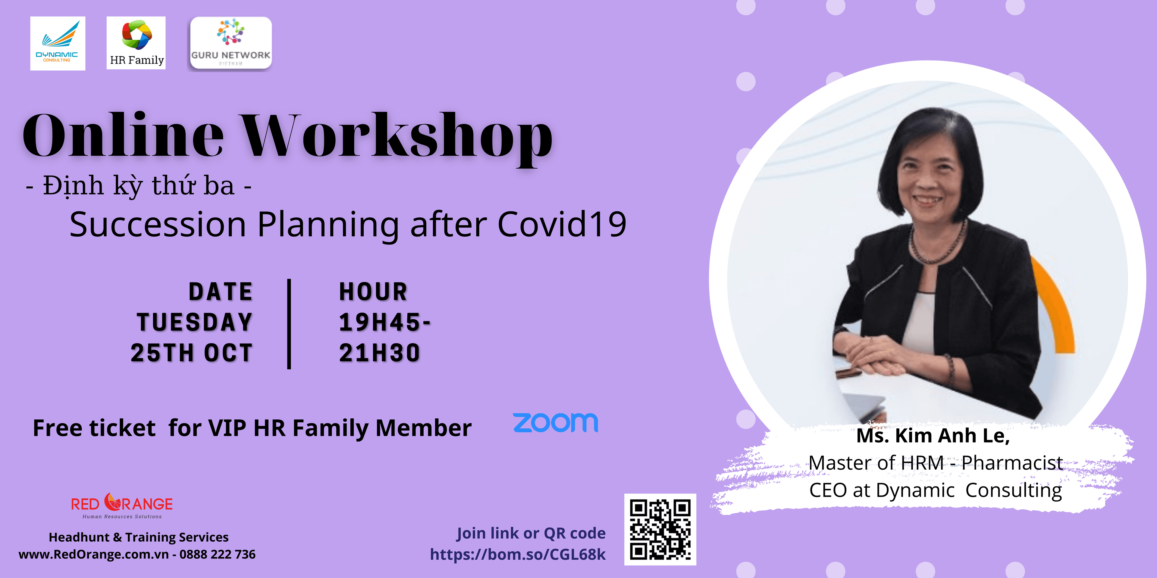 Online Workshop 25/10: Succession Planning after Covid19