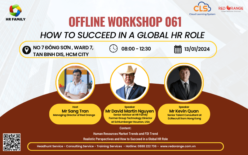 OFFLINE WORKSHOP: HOW TO SUCCEED IN A GLOBAL HR ROLE - 13/01/24