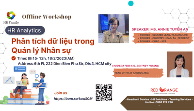 Offline Workshop 18/02: HR Analytics: Phân tích dữ liệu trong Quản lý Nhân sự